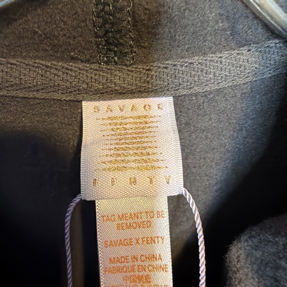 Savage X Fenty Women's Small Hooded Jumpsuit One Piece Gray Zip Front Lounge - Picture 6 of 10